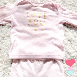 Carter’s 9 month outfit girls pink Love You Kitty